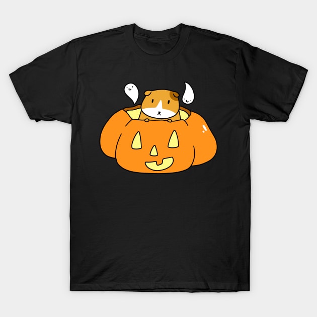 Jack O' Lantern Guinea Pig T-Shirt by saradaboru